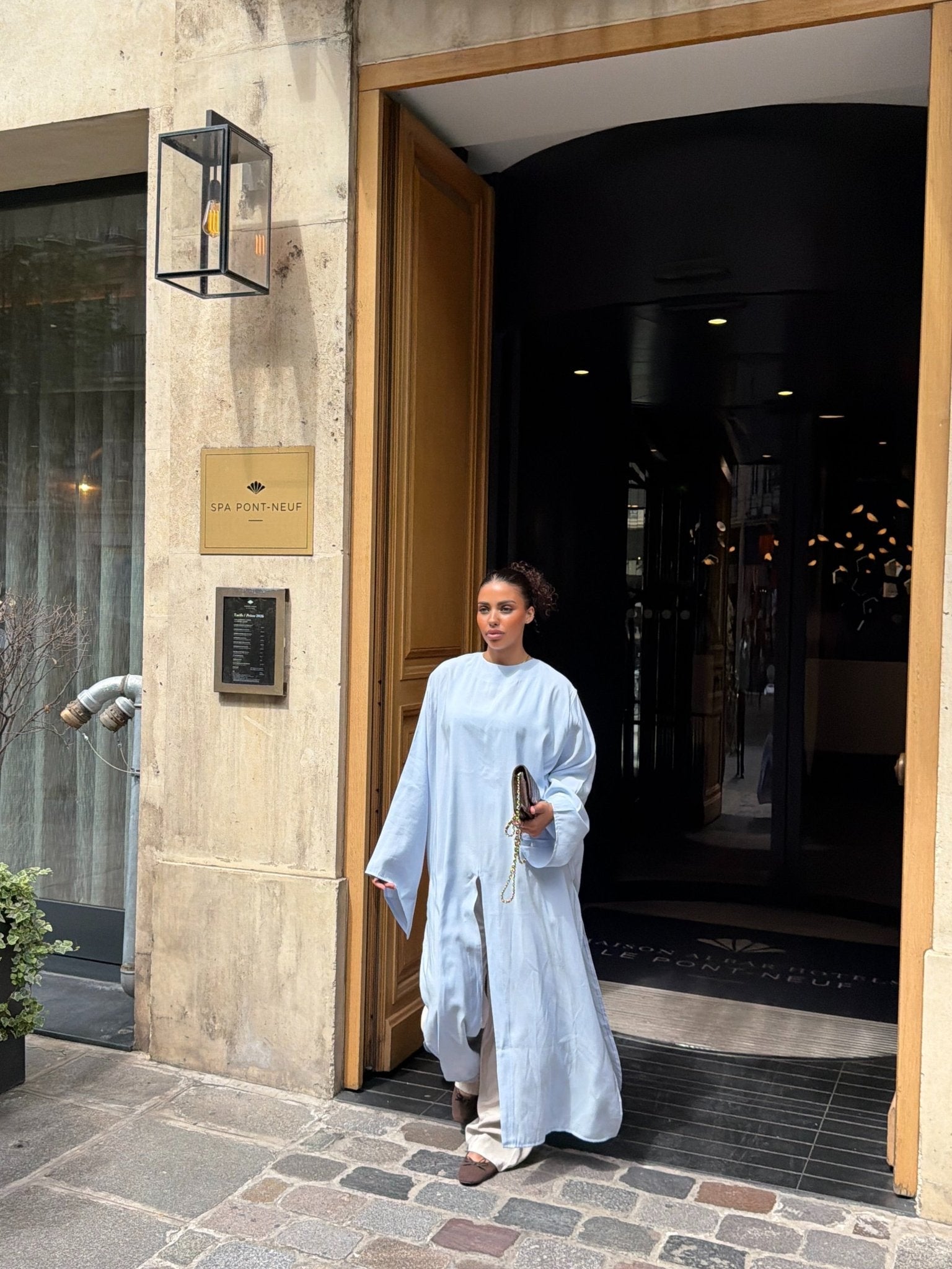 Abaya Salma Bleu ciel