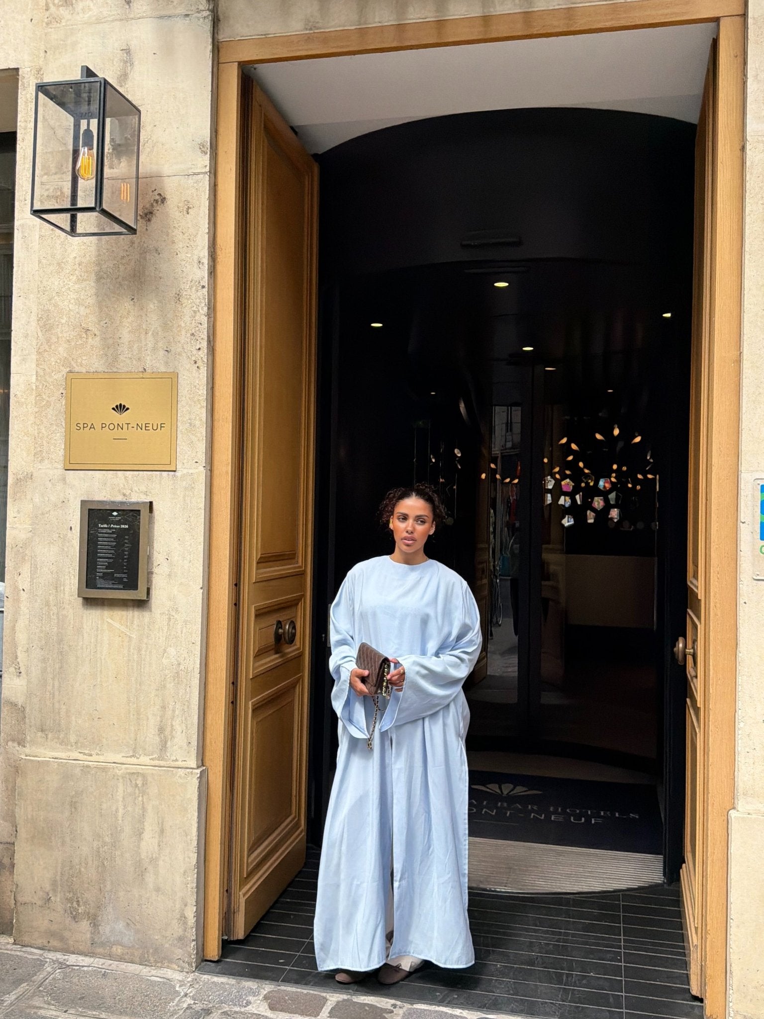 Abaya Salma Bleu ciel