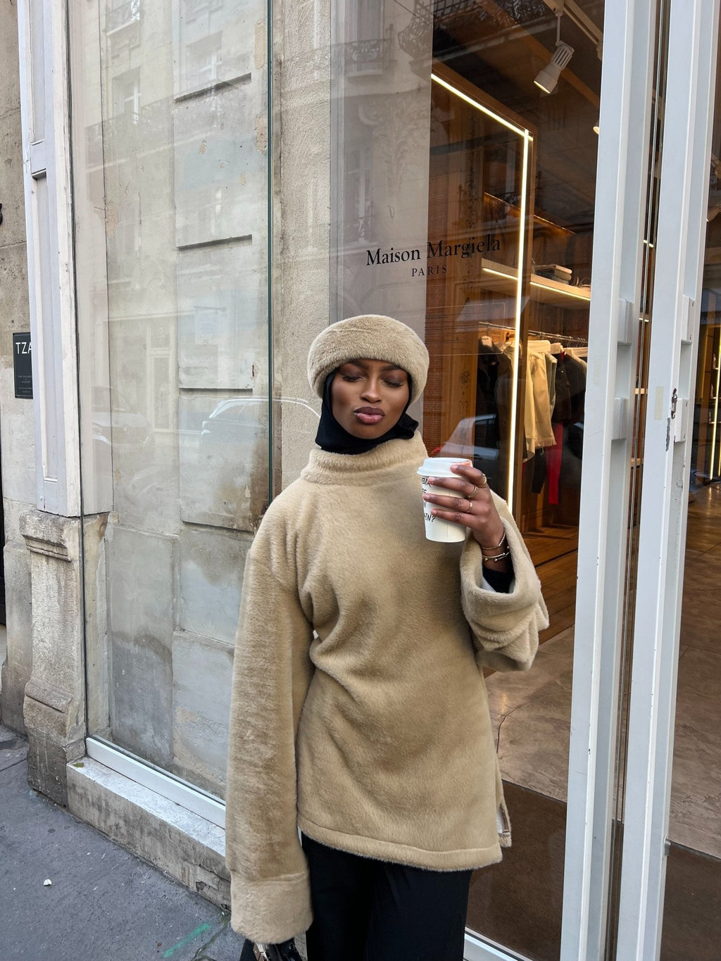 Ensemble Teddy Beige ( Fourrure et Pull )