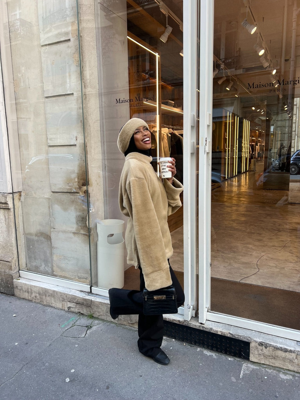 Ensemble Teddy Beige ( Fourrure et Pull )