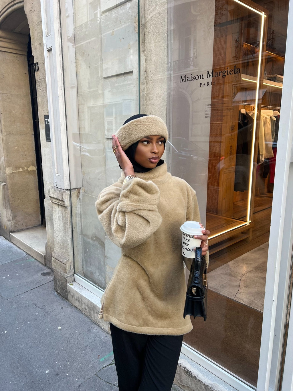 Ensemble Teddy Beige ( Fourrure et Pull )