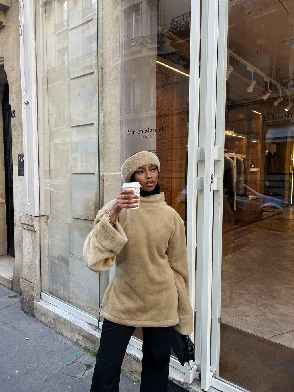 Ensemble Teddy Beige ( Fourrure et Pull )