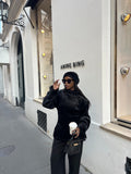 Ensemble Teddy Noir ( Fourrure et Pull )