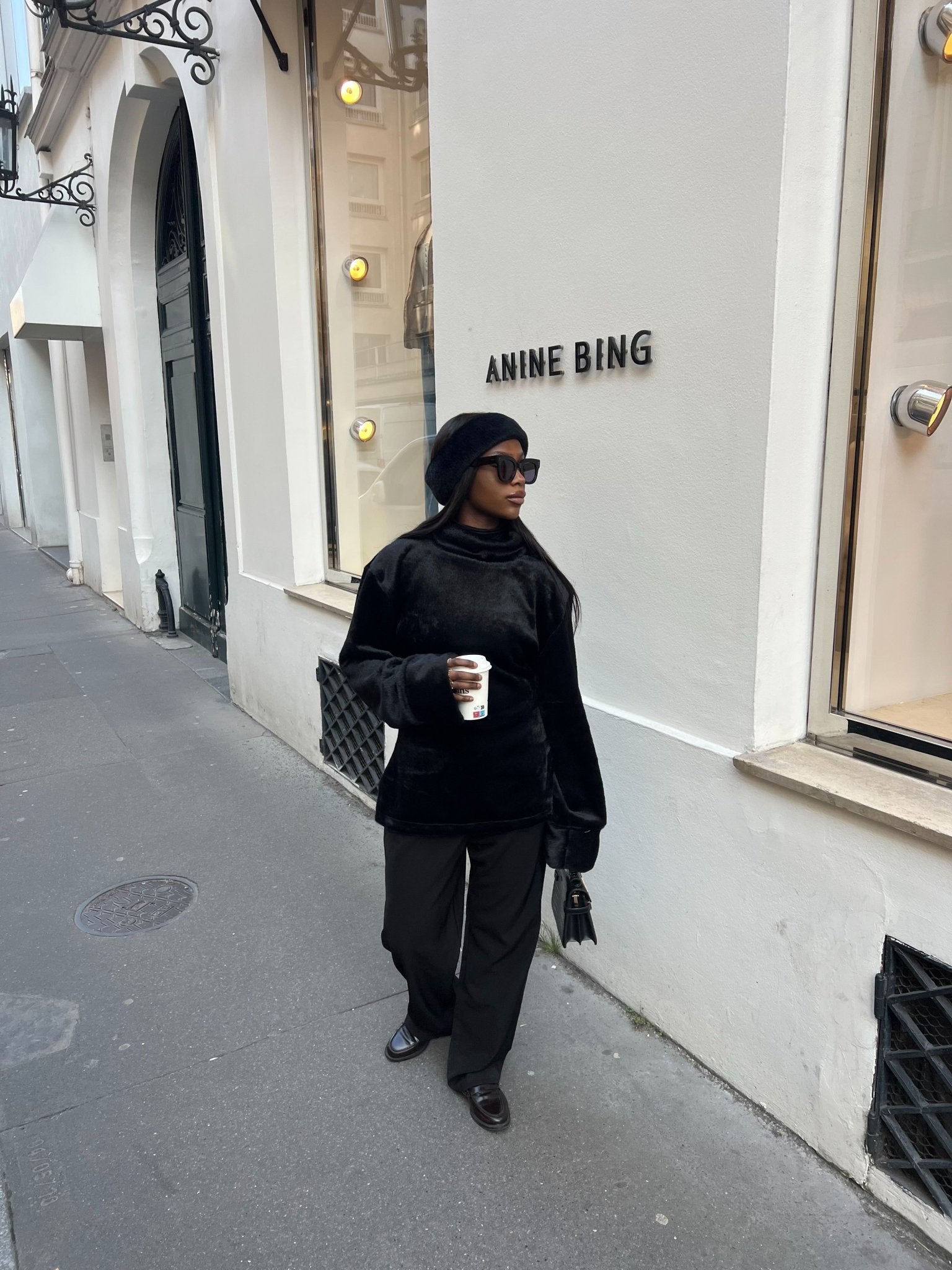 Ensemble Teddy Noir ( Fourrure et Pull )