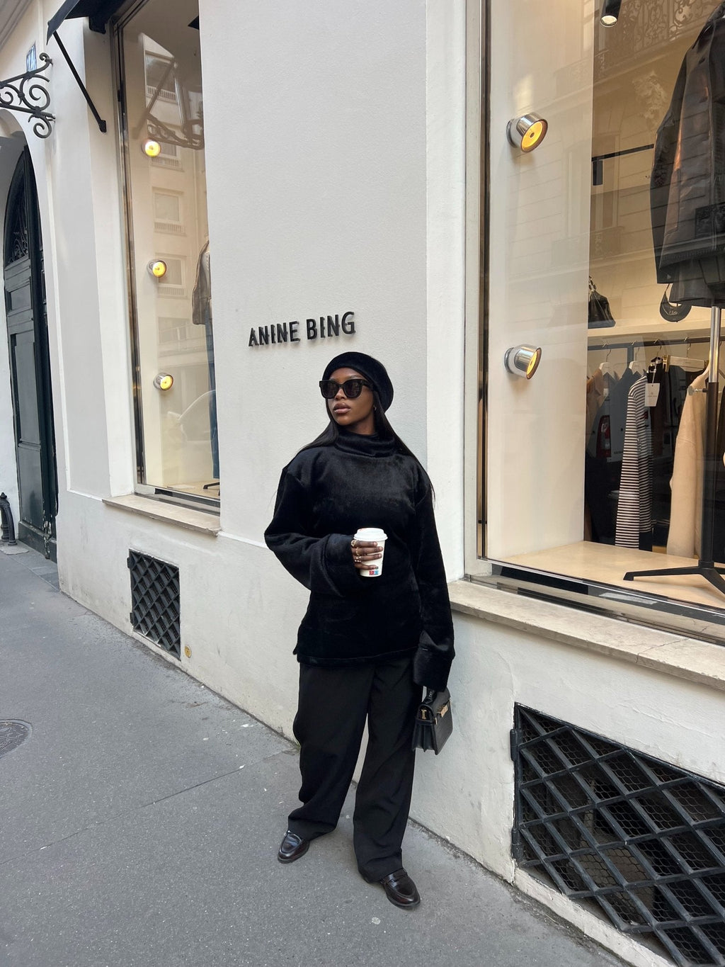 Ensemble Teddy Noir ( Fourrure et Pull )