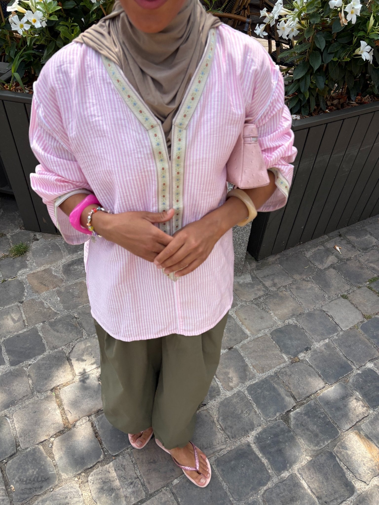 Haut Marrakech Rayé Rose