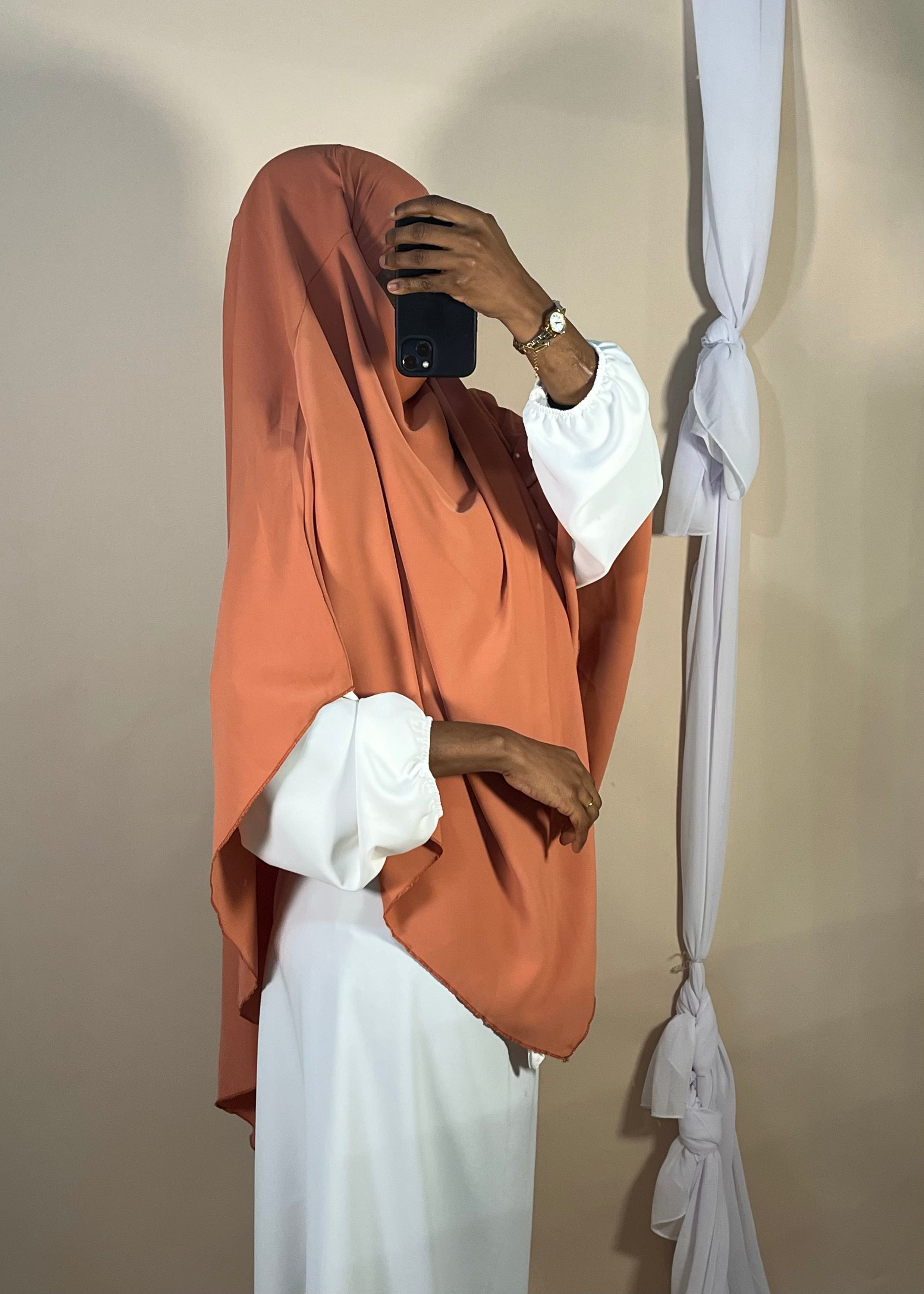 Khimar Saumon 1 Voile