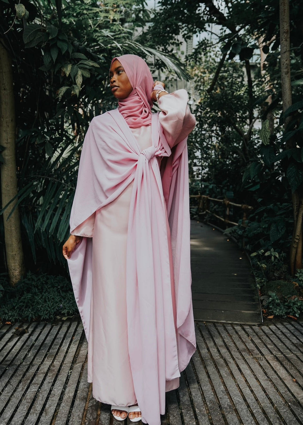 Kimono en Crêpe Phillipine Rose
