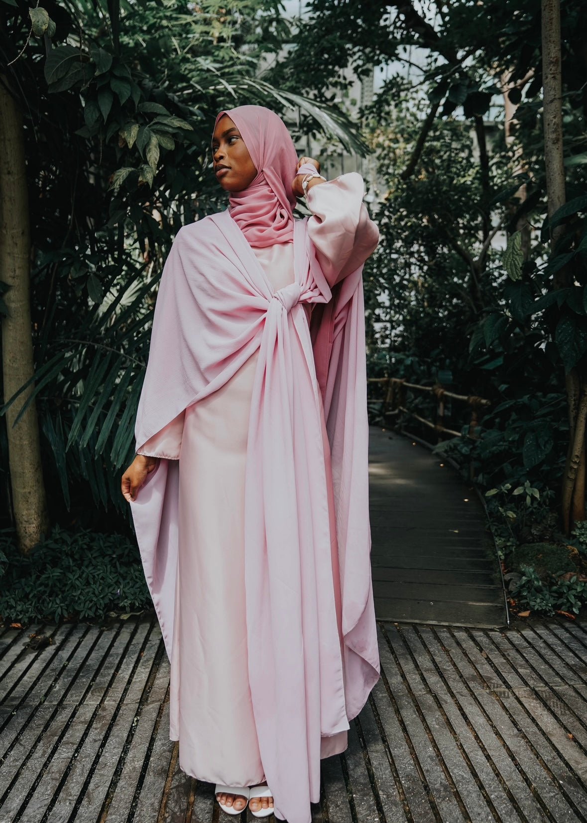 Kimono en Crêpe Phillipine Rose