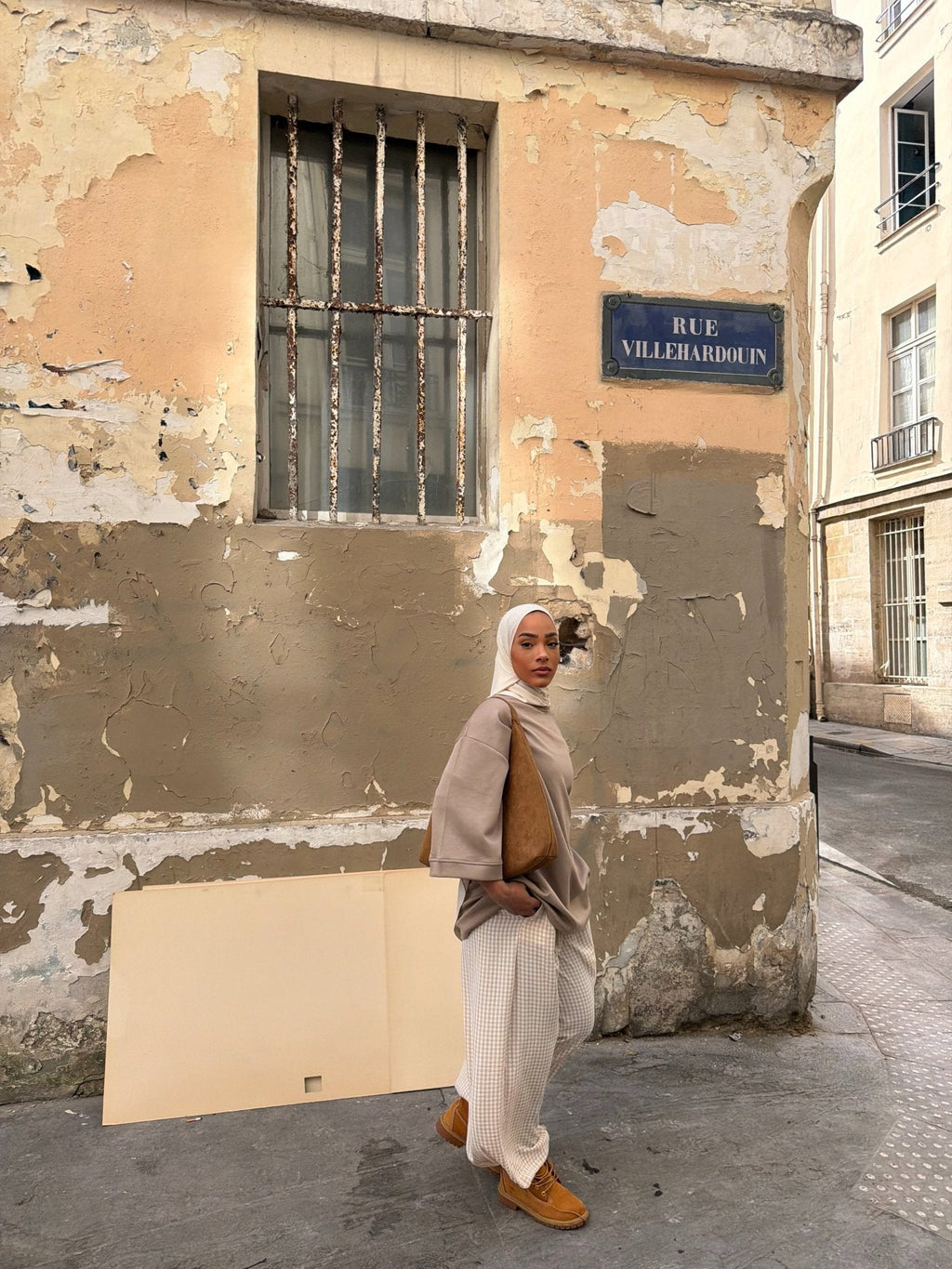 Pantalon Madeleine Beige-Blanc (Carreaux)