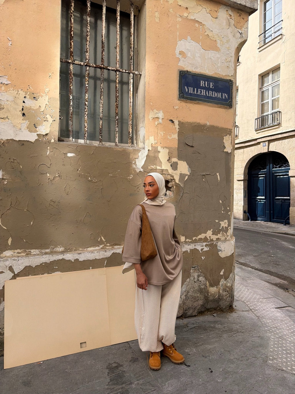 Pantalon Madeleine Beige-Blanc (Carreaux)