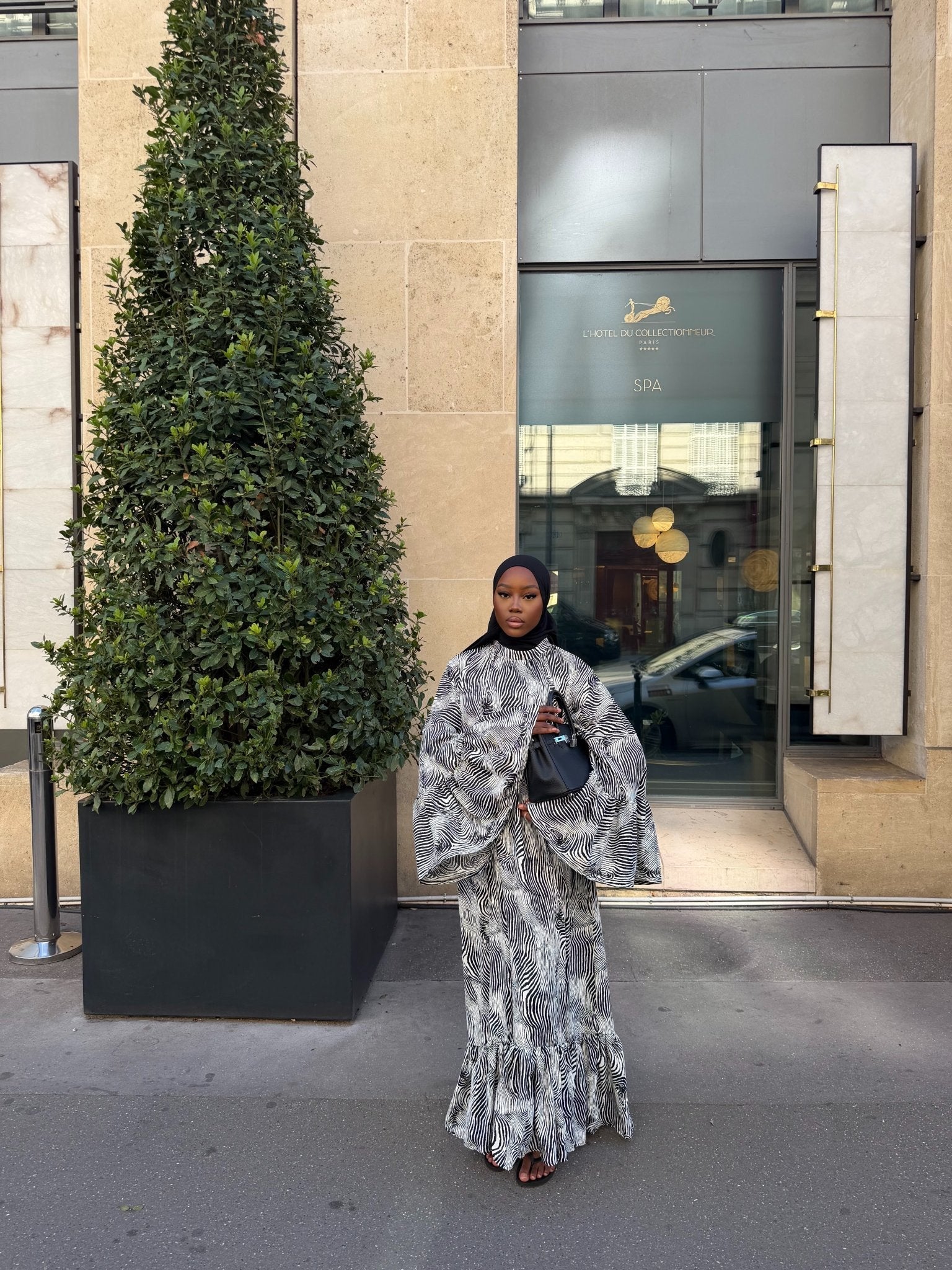 Robe Leyna - Beige-noir