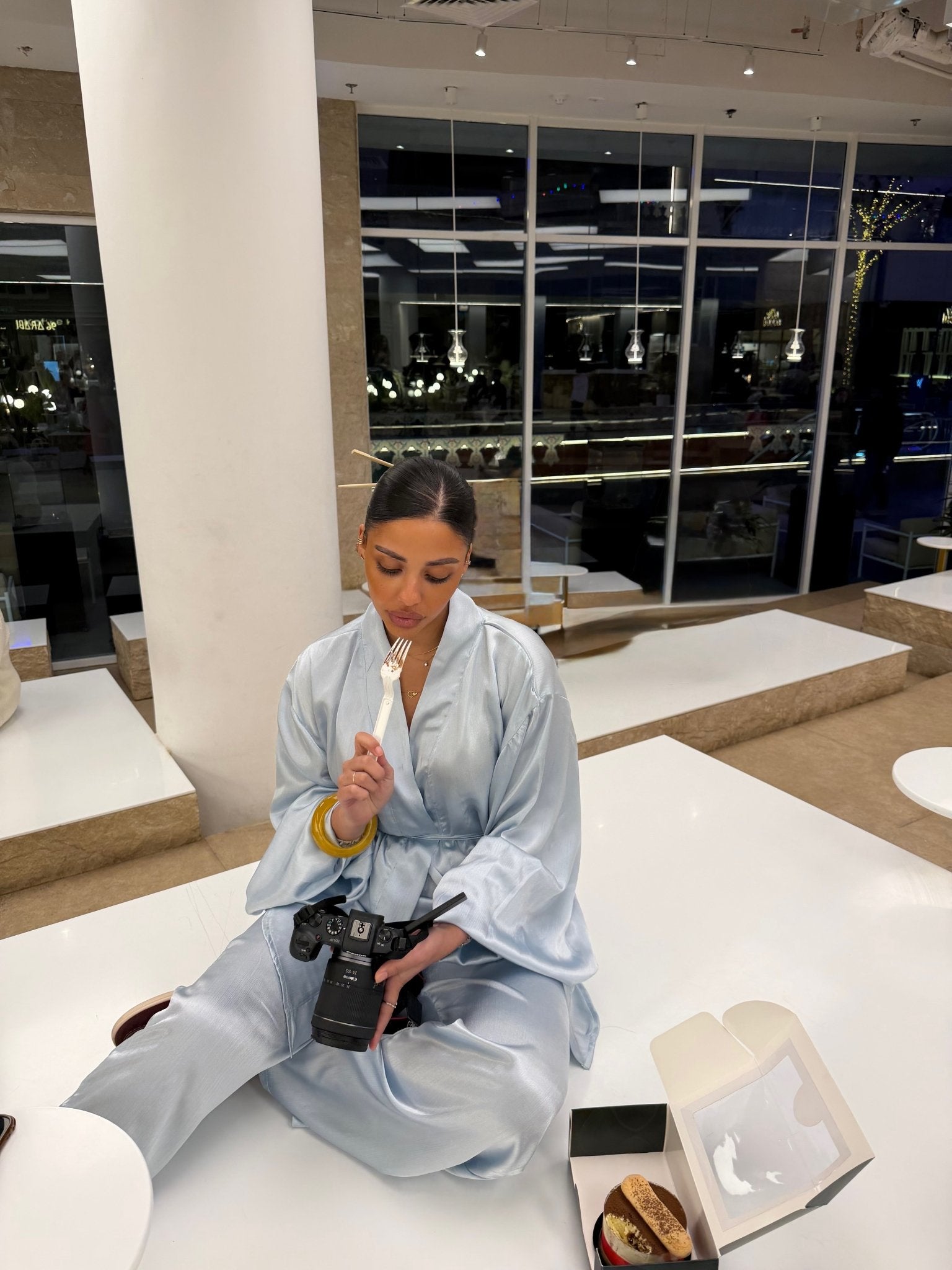 Set Kimono Occident Bleu