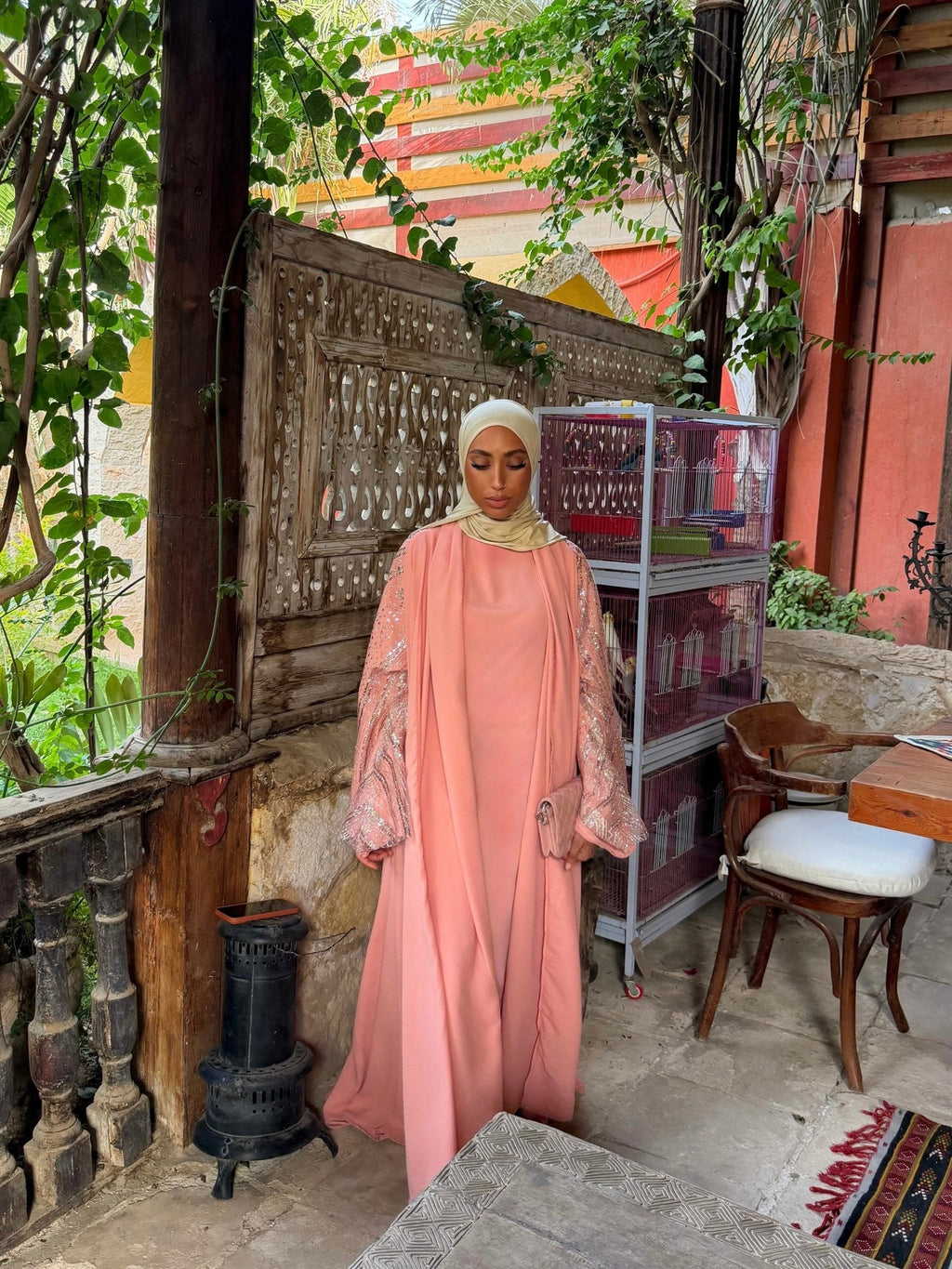 Set Kimono Tressy Saumon