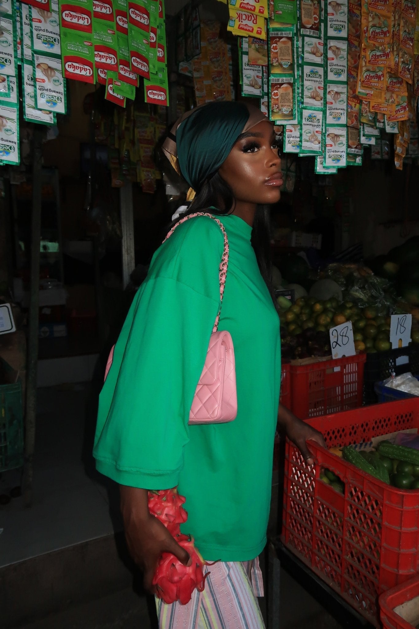 T-shirt Oversize  Inaya Vert Gazon